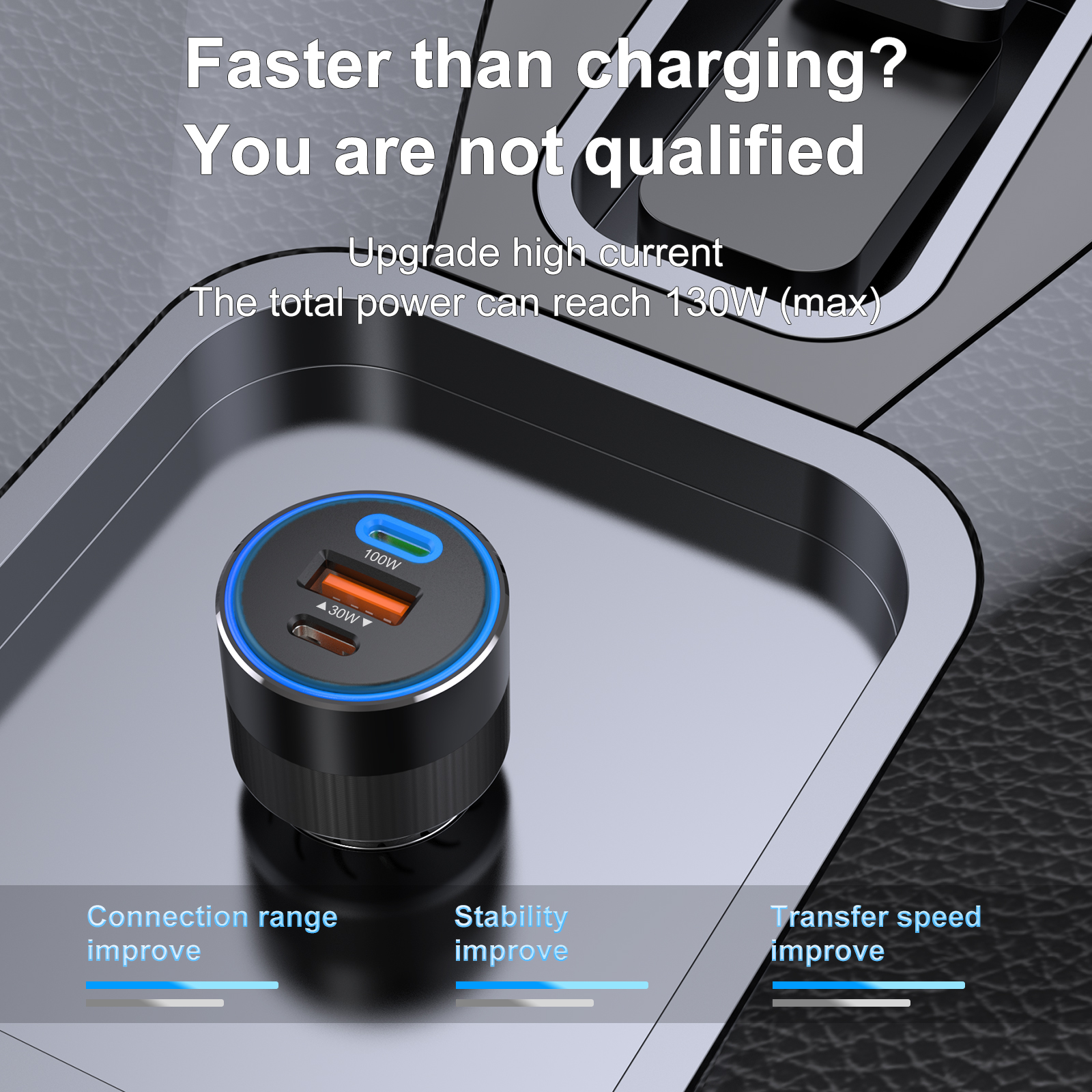 car charger, fast charger, led indicator, multi ports charger, widely compatible